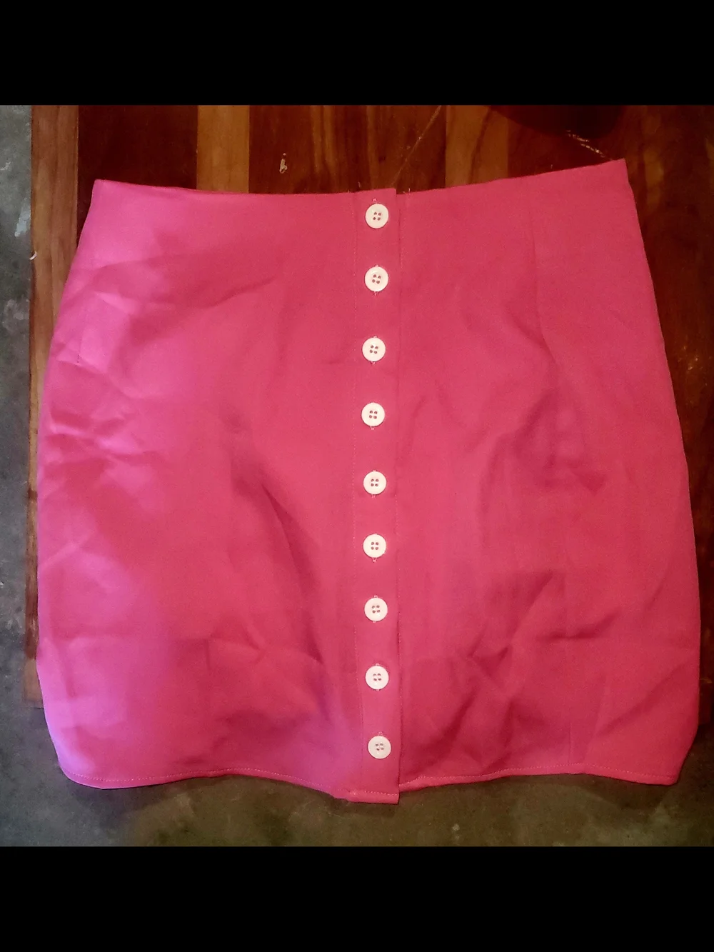 Mica Pink Button-Front Crop Top & Skirt Set